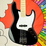 Fender U.S. Geddy Lee Jazz Bass, Maple Fingerboard, Black, USA 0197702806