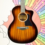 Taylor 224CE-K Deluxe Koa Top Acoustic Electric Guitar, Hard Case 224CE-K DLX