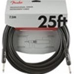 Fender Pro 25' Instrument Cable - Black Straight to Straight 0990820016