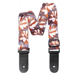 Stagg Terylene uke strap with orange/white flower pattern STEUKEFLOWORA