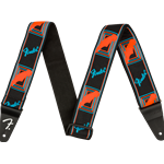 Fender Neon Monogrammed Strap, Blue/Orange 0990681302