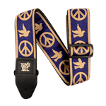 Ernie Ball Navy Blue and Beige Peace Love Dove Jacquard Strap P04699