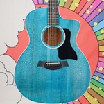 Taylor 214ce DLX LTD, Maple Trans Blue Acoustic Guitar 214CEDLX_MTB