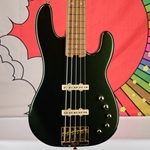 Used Charvel Pro-Mod San Dimas Bass JJ V, Caramelized Maple Fingerboard, Lambo Green Metallic ISS23251