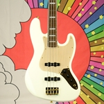 Used Squier 40th Jazz Bass Guitar - Olympic White ISS25036