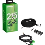 Shure SE215 Detachable Sound Isolating Earphones, Green SE215SPE-GN