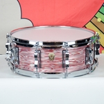 Used Ludwig 5x14" Classic Maple Snare Drum - Pink Oyster ISS26118