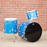Vintage 1966 Ludwig Superclassic 3 pc shell pack - Blue Sparkle ISS26114