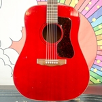 1980 Guild D-25 Dreadnought Acoustic w/ Case - Red Finish, Arched back ISS26261