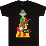 Fender Ugly Christmas Tee, Alien, Black 91940003