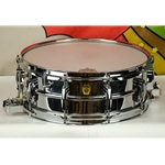 Early Pre Serial 60's Ludwig Keystone 14 x 5" Super Sensitive COB Chrome over Brass Snare Drum ISS27353