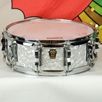 Used Ludwig Classic Maple LS401 Snare Drum, White Marine Pearl, WMP 14" x 5" ISS27357