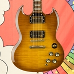 Used Epiphone SG G-400 Flame Top, Limited Edition Custom Shop, Honeyburst, Pro Deluxe ISS27693