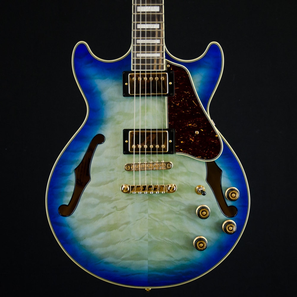 CLOSEOUT Ibanez Artcore Expressionist Hollowbody AM93QM-JBB - Jet Blue  Burst. AM93QM-JBB