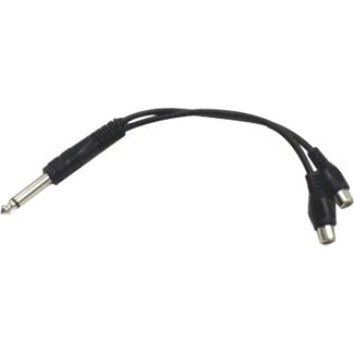 Hosa Y cable - 1/4 male  to dual rca female - 6" YPR103