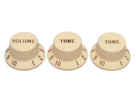 Fender Volume/Tone Knob Set, Strat®, Aged White, Set of 3 0991369000
