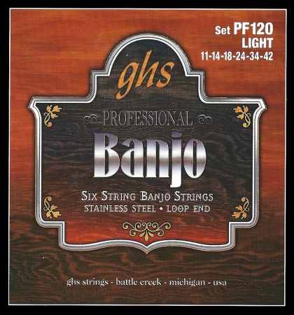 Ghs GHS 6-String Banjo Set .011 - .042 PF120