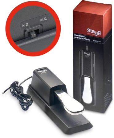 Stagg Keyboard Sustain Pedal - Piano Style - Universal SUSPED10