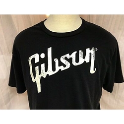 Distressed Gibson Logo T (Black),  GA-BLKT