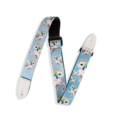 Levys Levy's 1.5" kids guitar strap with printed unicorn pattern MPJR-005