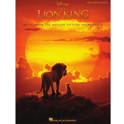 Hal Leonard Clearance - Disney LION KING 2019 - Big Note Piano HL00319453