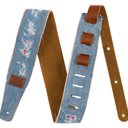 Fender FENDER® X WRANGLER® RIPPED DENIM STRAP, INDIGO 0990638011