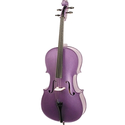 Stentor Harlequin 3/4 Cello, Purple, Carry Bag, Bow 1490CPU