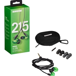 Shure SE215 Detachable Sound Isolating Earphones, Green SE215SPE-GN