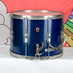 Used Vintage WFL 15 x 12" Marching Snare - Blue Sparkle ISS25668