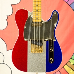 Fender Limited Edition Buck Owens Telecaster®, Maple Fingerboard, Red, Silver and Blue Sparkle 0140452371