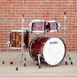 Used Tama Star 4 Piece Drum Kit in Red Burgundy Walnut, 10", 12", 16", & 22" ISS25579