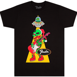 Fender Ugly Christmas Tee, Alien, Black 91940003