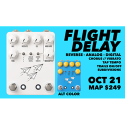 Jhs JHS Flight Delay Delay/ Chorus/ Vibrato Digital & Analog Effect Pedal FLIGHTDELAY