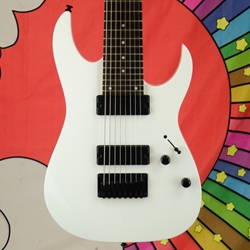 Used Ibanez RG8 8-String Electric Guitar, White ISS27169