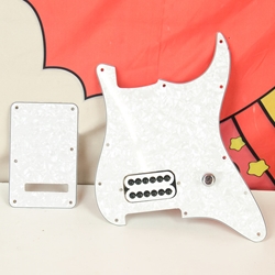 Used Seymour Duncan Invader Pickup Loaded Pickguard for Stratocaster, Tom Delonge & Back Plate ISS27234