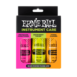 Ernie Ball Instrument Care 3-pack with Microfiber Polish Cloth P04225