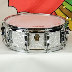 Used Ludwig Classic Maple LS401 Snare Drum, White Marine Pearl, WMP 14" x 5" ISS27357