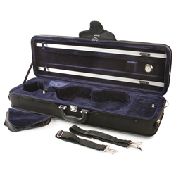 Knilling Embassy Violin Case, Oblong Shape with Storm Flaps, Fits 4/4 Size Violins 518FS