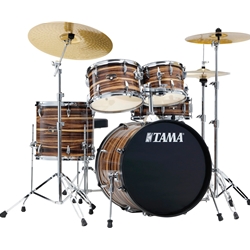 Tama Imperialstar IE50C 5-piece Complete Drum Set with Snare Drum and Meinl Cymbals - Coffee Teak Wrap IE50CCTW