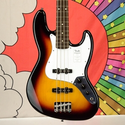 Fender Standard Jazz Bass, Laurel Fingerboard, White Pickguard, 3-Color Sunburst 0266840500