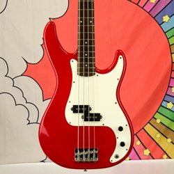 Used Peavey Milestone Bass Guitar, International Series, Bight Red ISS27525